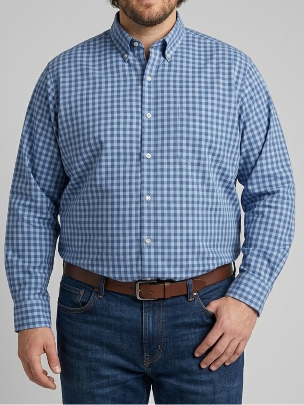 Brooks Brothers Blue Gingham Button-Down Shirt